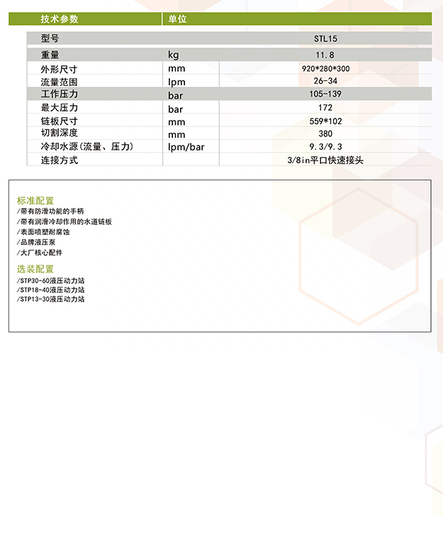 液壓動(dòng)力站-液壓鏈鋸S(chǎng)TL15